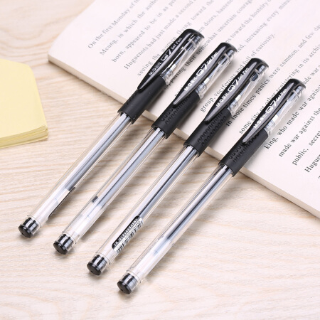 晨光(M&G)Q7黑色0.5mm经典子弹头中性笔签字笔水笔 12支/盒